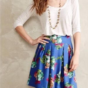 Anthropologie Maeve Garden Days Floral Skirt, Sz 4